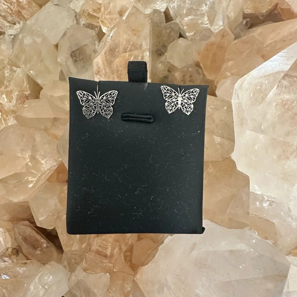 - Exquisite Sterling Silver Butterfly 🦋 Earrings
